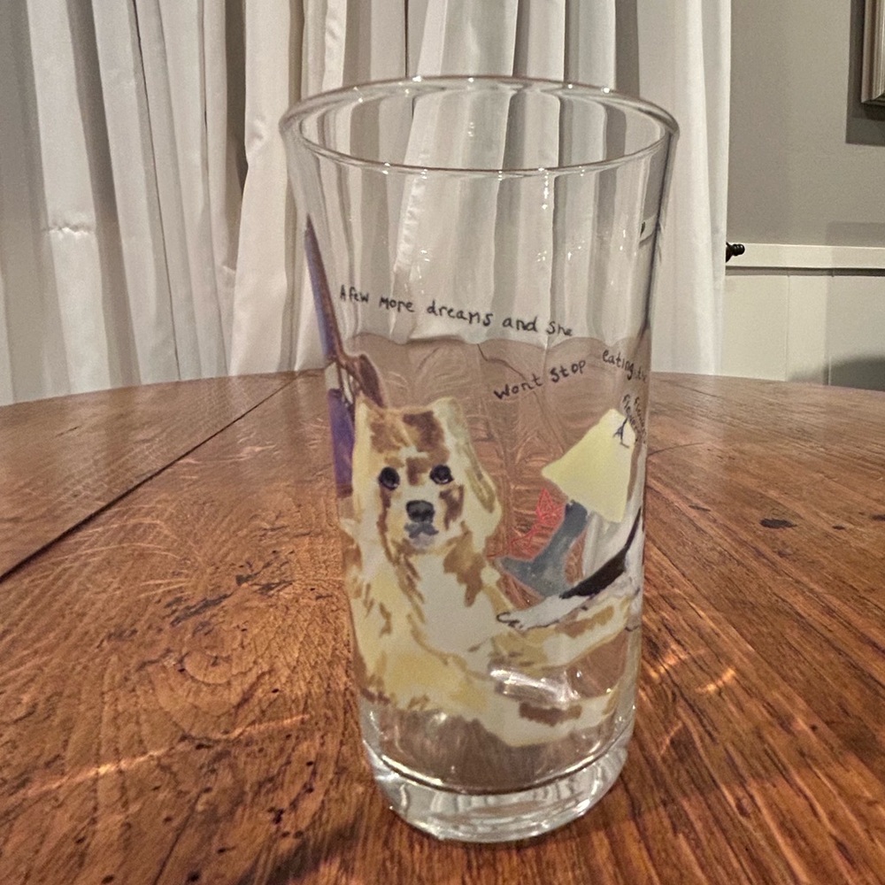 NWOT Anthropologie Rebekah Maysles Dog Juice Glass